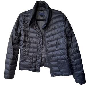 Lands’ end black puffer jacket women small